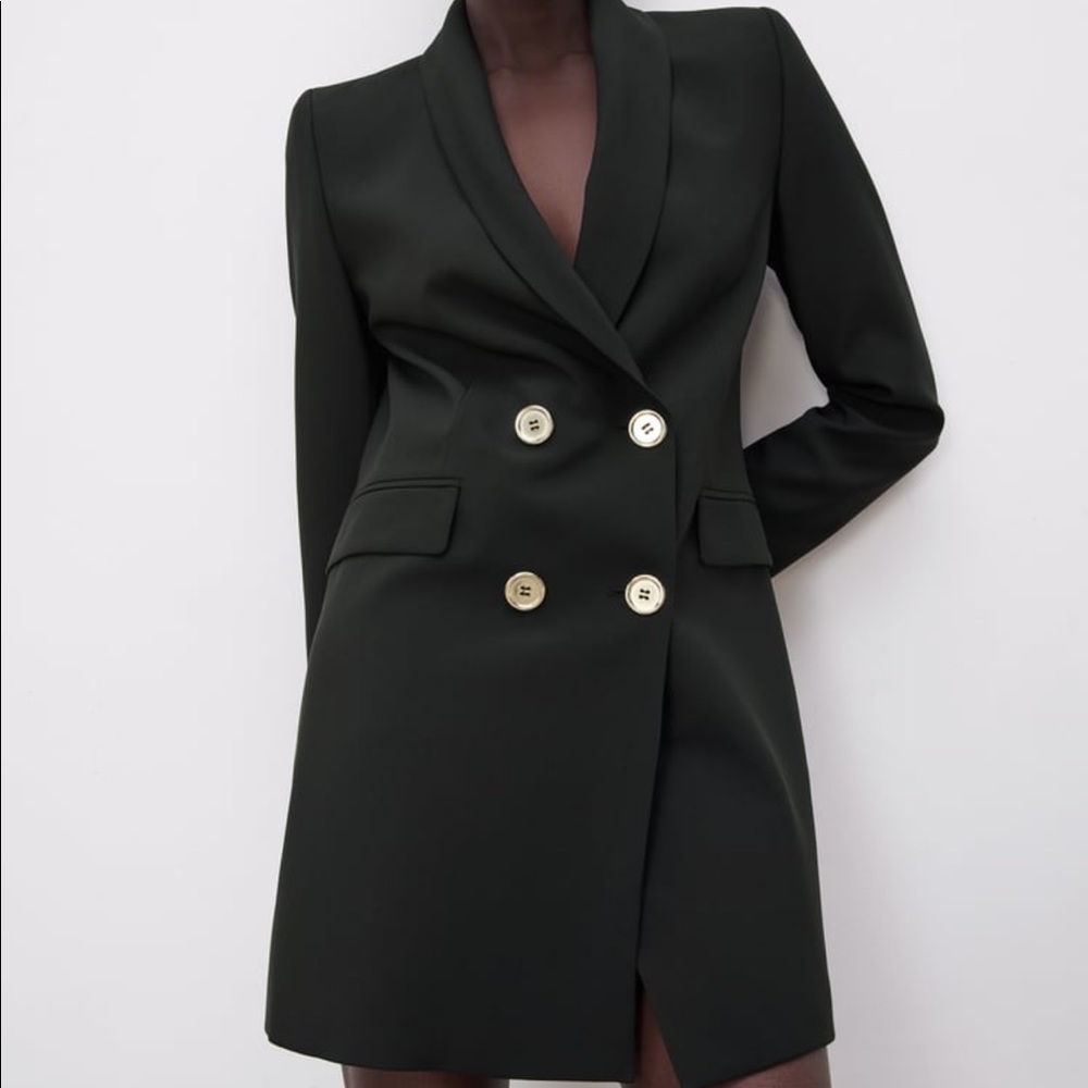 SOLD! NWT Zara Double Breasted Long Blazer